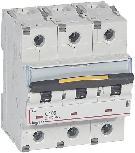 Выключатель автоматический Legrand DX3-E 10000 3п 100А C 16кА картинка